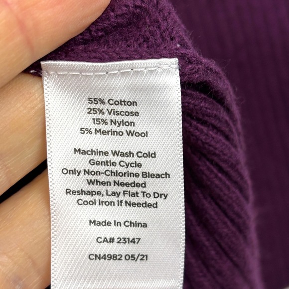 NWT Talbots Women LongSleeve Mock Neck Sweater Top Sz LP Knit Office Career Cozy - Picture 4 of 12